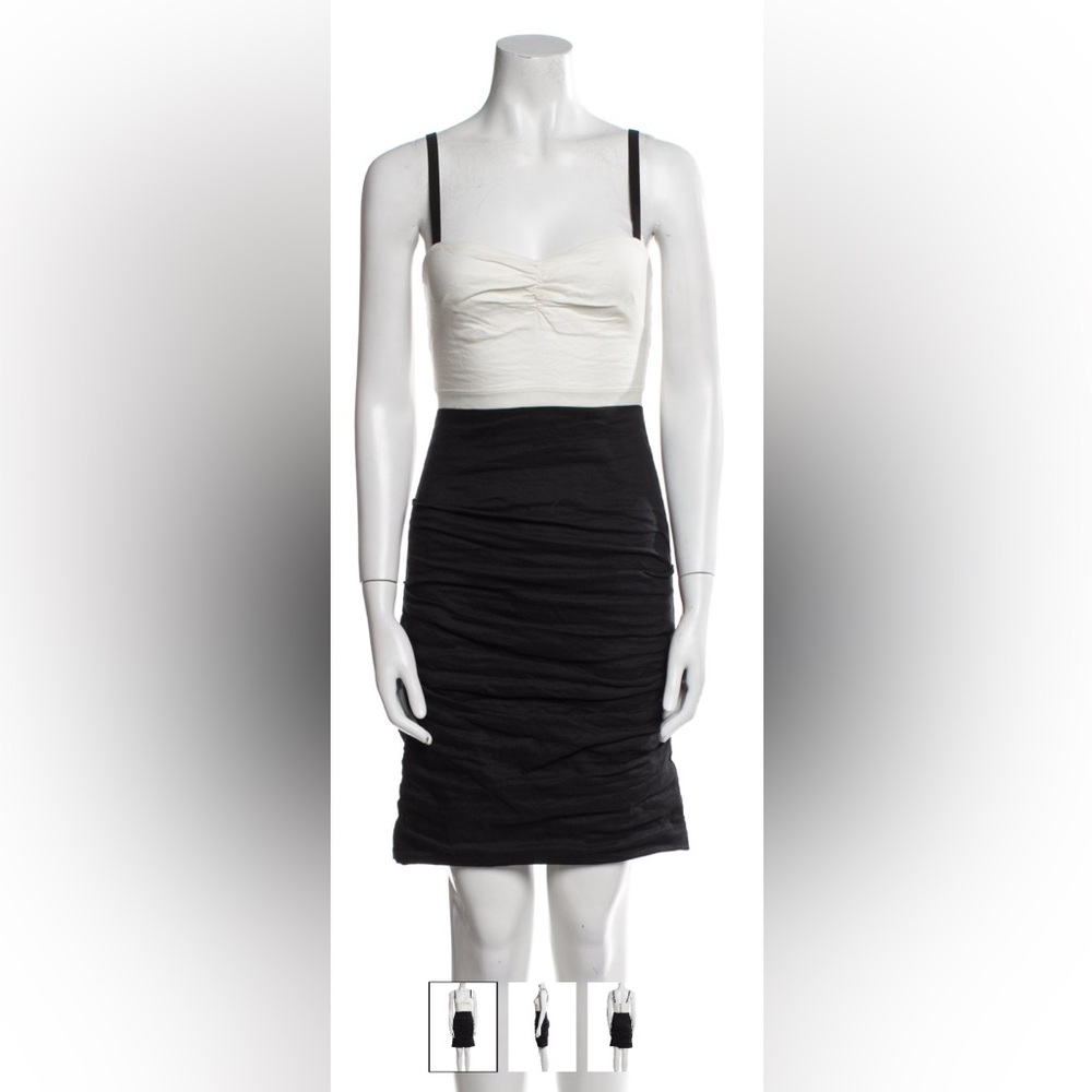 Nicole Miller Collection b&w mini cocktail dress
